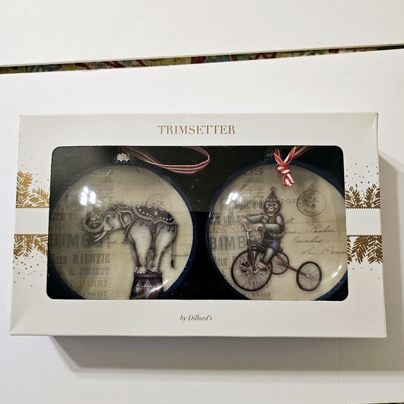 Trimsetter Holiday Trimsetter Christmas Ornament Set Glass Circus